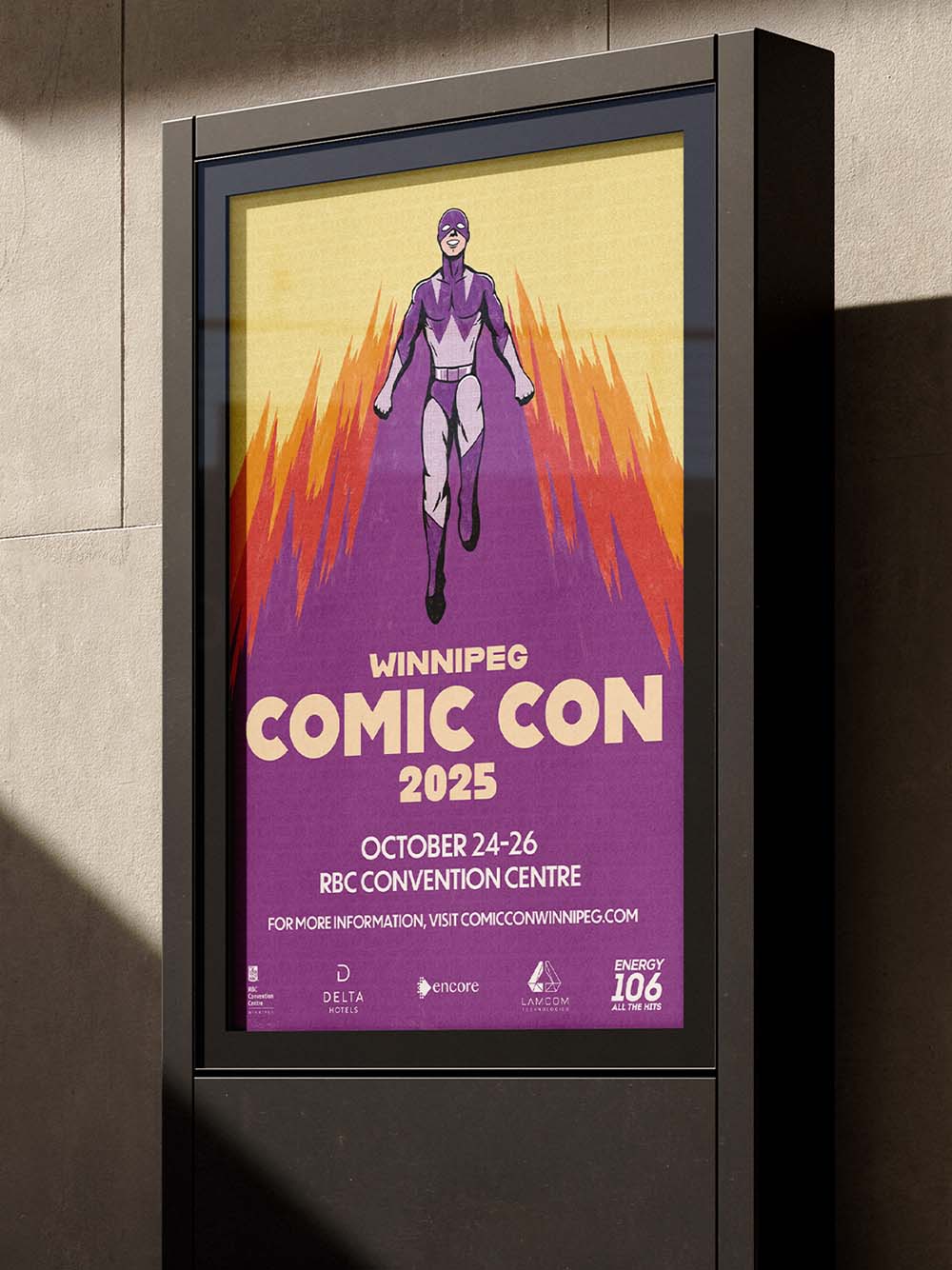A mockup of the poster for Winnipeg Comic Con