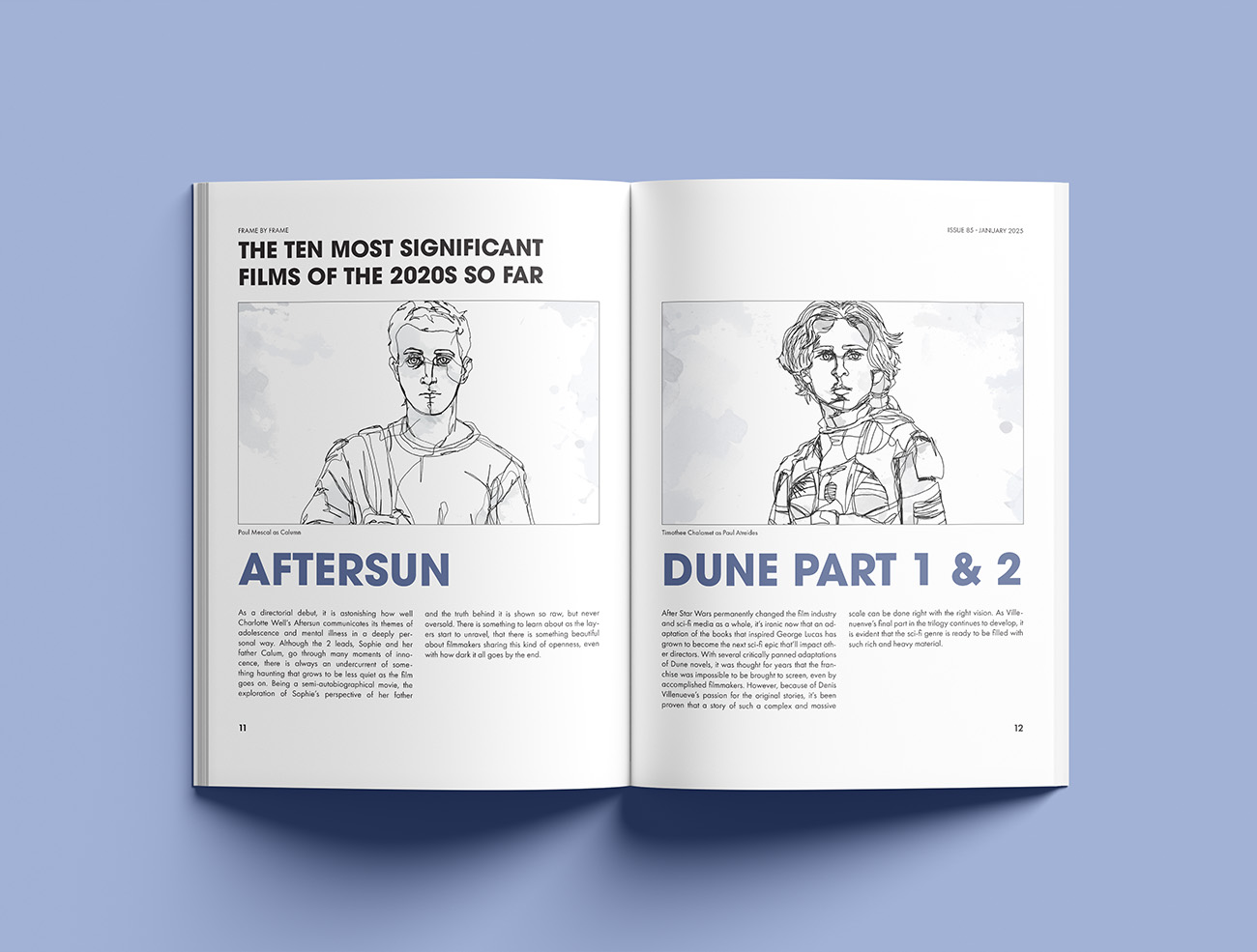 A spread for Aftersun and Dune