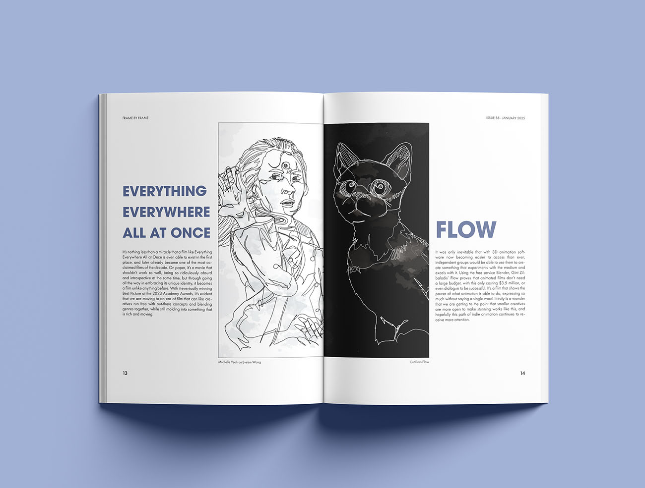 A spread for Everything Everywhere All at Once and Flow